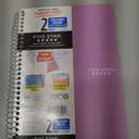 Five Star Spiral Notebook, 2 Subject, College Ruled Paper, 6" x 9-1/2", 80 Sheets, Fights Ink Bleed, Water Resistant Cover, Amethyst Purple (840029CF1-ECM)