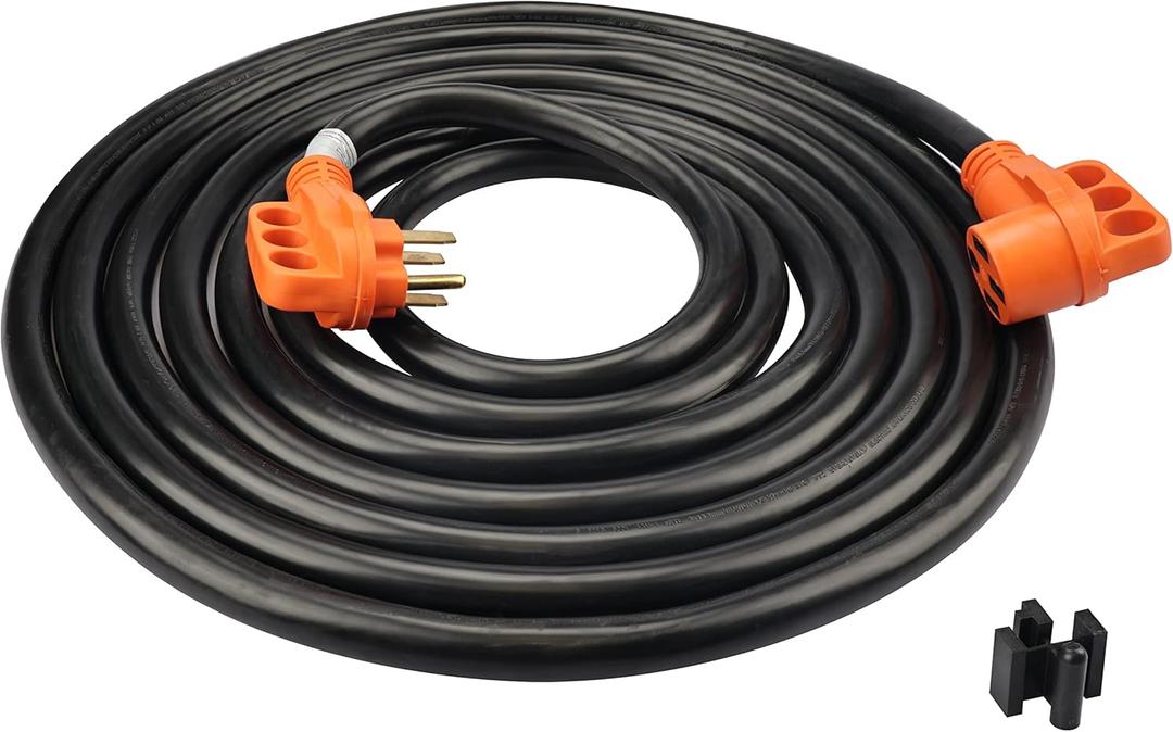 SureSave RV Extension Cord 50-Amp | 30 Feet Heavy-Duty Power Cord for Generator, RV Campers, and EV Charging | NEMA 14-50P Plug with Handle Grip, UL Certified (30 Feet)