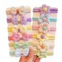2 x Hair Cute Flower and Butterfly - Shaped Hair Ties for Women, 6 Pack, Random Colors