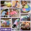cyeollo 2 Pack Dog Dresses Spring Summer Dog Clothes Dress Breathable Pet Dresses for Small Dogs Girl, Tie Dye Large