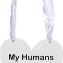 2 x Pulse Brands Engagement Photo Prop Sign - My Humans are Getting Married - Engagement Gifts - Bride to Be - Engaged - Engagement Gifts for Couples (White)