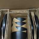 Zulay Kitchen Terra Plates and Bowls Sets, 16 Piece Modern Stoneware Dish Set for 4, Chip and Scratch Resistant Ceramic Dinnerware Set, Microwave and Dishwasher Safe, Matte Black