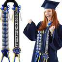 Lyrow Graduation Money Lei Class of 2026 Ribbon Lei Gift Graduation Cash Gifts Pull Ideas for High School College Party Supplies(Blue,Classic)
