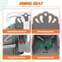 Foldable Toddler Swing Set and Baby Jumper, Indoor & Outdoor Use, Baby Bouncer Jumper, Safe and Durable Swing Set for Backyard (Gray)