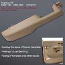 Beige Front Left Driver Side Interior Door Armrest Handle Fit for Chevy Suburban Tahoe Escalade Avalanche GMC Yukon 1999-2006 Replace 88981546、88981548、15703702