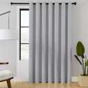 ChrisDowa Room Divider Curtain 84 Inches Long, Wide Blackout Sliding Door Curtain for Bedroom, Room Darkening Privacy Window Curtain for Patio Door (1 Panel Set, Light Grey, 100 x 84 Inch)