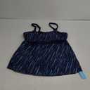 Yonique Tankini Top for Women Bathing Suit Top No Bottom Modest Swimsuit Top Only Tummy Control Swim Tank Top (Large, Blue Stripe)