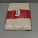 Socomi Boho Table Runner Macrame Long Valentine's Day Farmhouse Woven Cotton Linen Rustic Coffee Table Runner with Tassels for Dresser Scarf Home Decor Dining Room 12x108 in Red Ivory