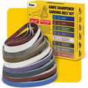 45-Piece 1/2" x 12" Knife Sharpener Sanding Belt Kit for Work Sharp Knife & Tool Sharpener (WSKTS & WSKTS-KT/Mk.1 & Mk.2) - Multiple Grits