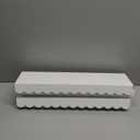 Shario Nursery Book Shelves, 4-Pack White Floating Shelves for Wall Kids, Scalloped Shelves, Wall Book Shelves for Bedroom Kids, Toddler Room, Baby Room, Nursery Decor (16.5 Inches)