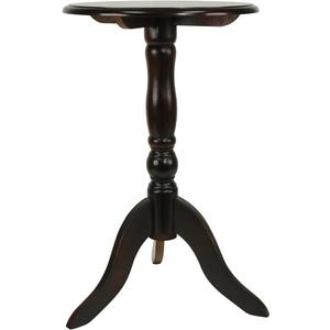 Decor Therapy Simplify Pedestal Accent Table, Aged Cherry 15" x 15" x 24"