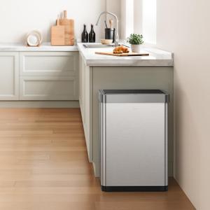 Elite Stainless Steel Sensor Trash Can for Home and Kitchen, 12.4 Gallon Charcoal for Home/Kitchen/Hotel/Lobby/Office