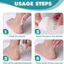 60pcs Hydrocolloid Blister Bandages,Gel Blister Bandages for Feet,Waterproof Blister Pads for Feet, Heel,Toe,Blister Prevention & Recovery, Blister Cushions with 4 Shapes