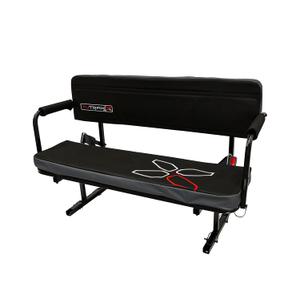 YUTRAX Universal Mount UTV Jump Seat, UTV Accessory, Increase Seating Capacity, Heavy-Duty Steel Frame, Padded Seat & Backrest, Seat Flips Up, Easy to Assemble