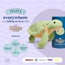 Hugz Official Shelly The Turtle - Premium Weighted Stuffed Animal Plushie 3.8 lb for Adults & Kids - Microwavable Heatable & Coolable Super Soft Fur Gift Ready Tube Packaging