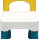 burgkidz Plastic Kids Chair, Durable and Lightweight, 9.3" Height Seat, Indoor or Outdoor Use for Ages 2 and Up (Macaron)