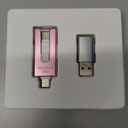 MFi Certified 256GB Flash Drive for iPhone, 3 in 1 Type-C USB Memory Stick Thumb Drive for Photos Videos (Pink)