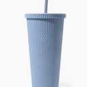 Mermaid Tumbler with Lid  Plastic Cold Cup, 24 oz, Reusable Tumbler with Straw and Lid, Textured