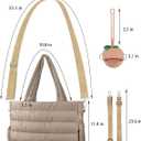 KUBYA Diaper Bag Tote, Puffer Diaper Tote Bags for Women Lightweight Travel Work Hospital Baby Bag Crossbody Mommy Bag