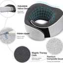 TALLGO Travel Pillow, Best Memory Foam Neck Pillow Head Support Soft Pillow for Sleeping Rest, Airplane Car & Home Use (1Grey)
