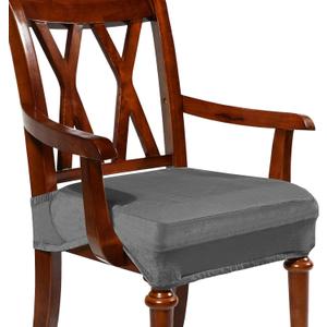 Havawish Large Dining Room Chair Seat Covers with Armrest Dining Chair Slip Covers Protectors(1 Pcs,Dark Gray)