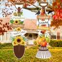 Moxweyeni 2 Sets 40" Fall Decorative Yard Signs with Stakes, Plastic Sunflowers Pumpkins Garden Yard Stake Decor for Home Lawn Pathway Front Door Fall Harvest Thanksgiving Standing