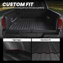 LASFIT Bed Mat for Toyota 2005-2023 Tacoma (6FT,73.5''Bed) Truck Bed 6 ft, All Weather TPE Car Bed Liner for Toyota Tacoma 2023 2022 2021-2005 Accessories Truck Mat Bed Liner (Not Fit Drop-in Liners)