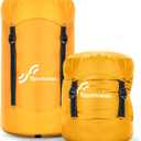 Sportneer Compression Sack, 13L/20L/40L/50L Sleeping Bag Stuff Sack, Tear-Resistant Ultralight Sleeping Bag Compression Sack-Space Saving Gear for Camping Hiking Travel (Small, Orange)