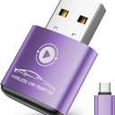 Wireless CarPlay Adapter for Apple iPhone2026 Upgraded Mini Design, Converts Factory Wired to Wireless Adapter for CarPlay, Plug and Play, Auto Connect Fast and Stable(Purple)