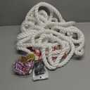 40Ft Tug of War Rope for Kids and Adults, Outdoor Lawn Yard Family Reunion Birthday Party Games, Tug of War Rope with Flag for Team Building Activities Field Day Game Carnival Games (White)