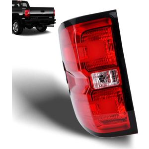 Nakuuly Tail Light Assembly Compatible with 2014-2015 Chevy Silverado 1500 2500HD 3500HD GMC Sierra 3500 HD Left Driver Side Taillight Brake Lamps Bulb and Harness