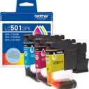 Brother Genuine LC5013PK 3-Pack Standard Yield Cyan, Magenta, and Yellow Ink Cartridges (for use with Work Smart 1260, 1360, and 1410 Printers)