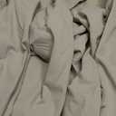 Women's Cropped Trench Coat Double Breasted Short Jacket High Collar Fall Winter Coats Trendy Outfit with Belt (Medium, Khaki)