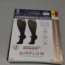 Doctor's Select 3 Pairs Plus Size Compression Socks Wide Calf | Bamboo Viscose Knee High Extra Wide Calf Compression Socks Women & Men | Black, XL