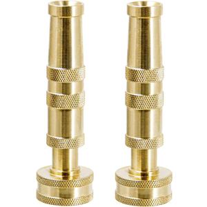 Twinkle Star Heavy-Duty Brass Adjustable Twist Hose Nozzle, 2 Pack, TWIS3432