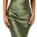 Petal & Pup Women's Selma Off Shoulder Maxi Dress (Green, XL)
