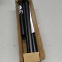 Black Shower Rod with 12 Hooks, 18-72 Inches, Rust Resistance, Adjustable Tension Rod with Durable Spring, No Drilling - Use For Bathroom, Bedroom, Home, Matte Black