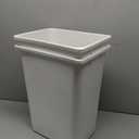 Rev-A-Shelf Polymer Replacement 35 Quart Trash Bin Recycle Waste Garbage Container for Kitchen Cabinet Pullouts, White, 2 Pack, RV-35-11-2