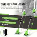 Weed Wacker Electric - Rechargeable weedwacker/Edger Lawn Tool/Cordless Weed Wacker/Weed Trimmer.It Comes with 2 Batteries and Four Types of Blades.It is a Yard Maintenance Must Haves