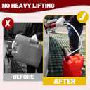 Battery Operated Gas Pump with Nozzle - Battery Powered Gasoline Transfer Pump With 3 FT Long Hose 2.2 GPM Transfer Pump For Water Kerosene Gas Can Hand Fuel Pump