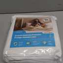 Linenspa Waterproof Mattress Protector, Queen Size  Fitted Sheet Style, Breathable, Machine Washable & Dryer Safe, White