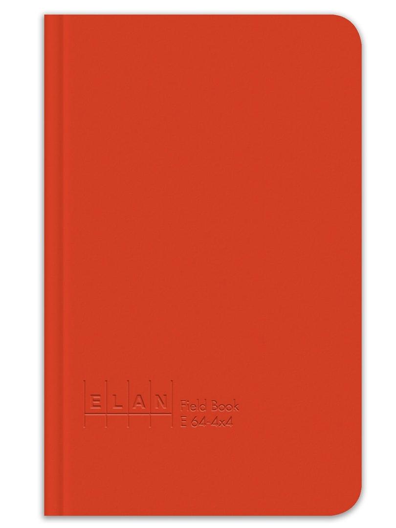 Elan Publishing Company E64-4x4 Field Surveying Book 4  x 7 , Bright Orange Cover (Pack of 12)