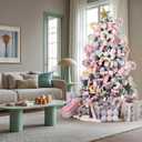 LANGXUN 6pcs Candy Land 2025 Xmas Birthday Party Wedding Suppiles Decoration, Hanging Candy Cane Christmas Tree Dcor, Christmas Decorative Hanging Ornaments Crafts (Rainbow Balls)