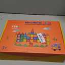 Gemmicc Magnetic Tiles, Deluxe 136 PCS Building Blocks Magnet Toys for Kids,3D Magnet Puzzles Stacking Blocks for Boys Girls,Huge Set with 2 Cars