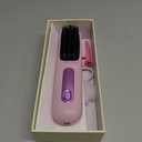 Cordless Straightening Brush, Mini Travel Heat Brush MCH Heating with LED Display USB-C Recharge Anti-Damage Styling Comb for Short Hair (Purple)
