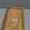 Wicker Storage Basket, Rattan Tray Rectangular for Bathroom Living Room, Decorative Serving Woven Trays Wicker Baskets for Organizing, Woven Seagrass Tray for Storage Home Decor L(14.6"  9.1")