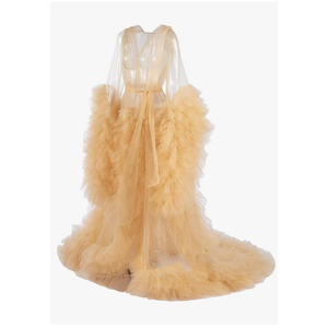 Tulle maternity robe for photoshoot Lingerie for Women Old Hollywood Robe Nightgown Tulle Bathrobe