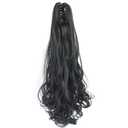 24Inch Claw Clip On Ponytailtail Synthetic Hair Extension For Women Hair Hairpiece 1B 16IN