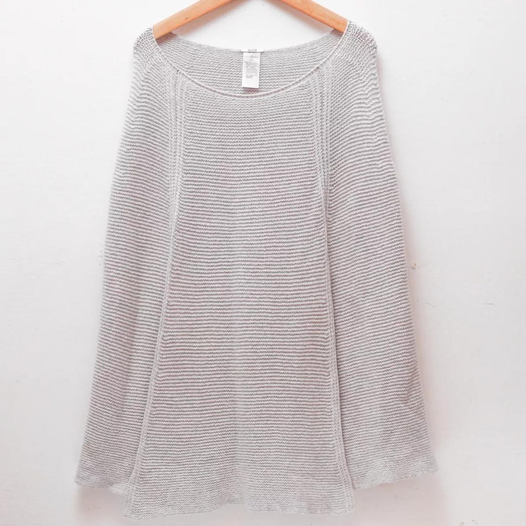 Wolford Gray Knit Wool Pullover Cape Size S 160/90