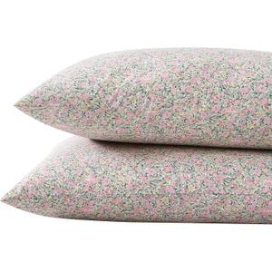 Laura Ashley - Standard Pillowcase Set, Breathable Percale Cotton Bedding, Crisp & Cool for Year Round Use, Coquette Room Decor (Loveston Pink, 2 Piece)